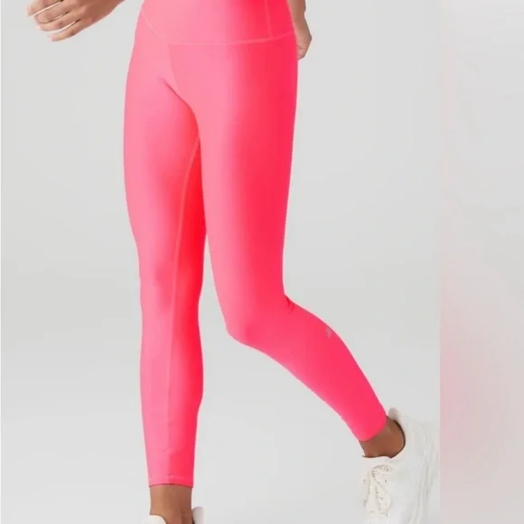 Alo Yoga Leggings Pink Size Medium 7/8 Length - Picture 2 of 5